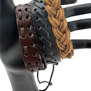 Trinity of Shadows Braided Cuff Trio: Unisex. Adjustable. Unholy.